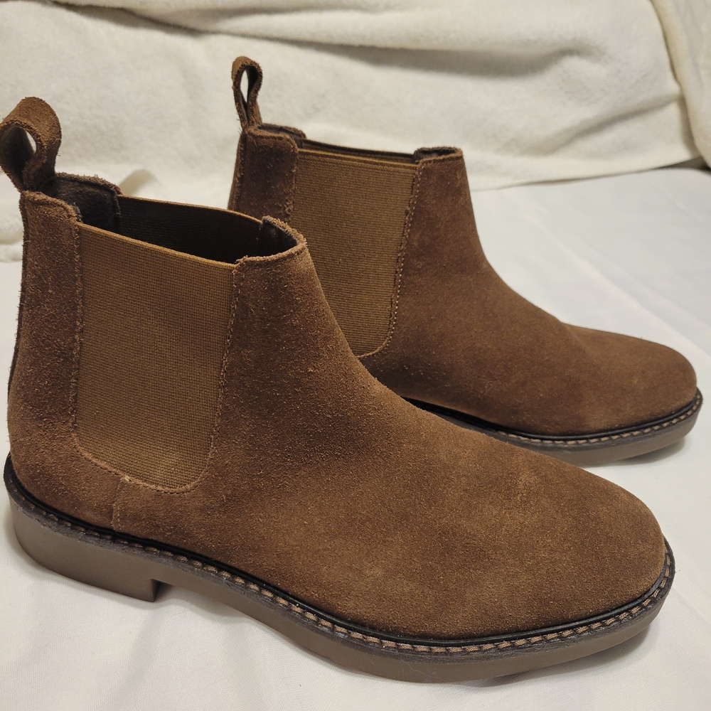 Zara Women's Brown Suede Chelsea Boots Size 40 EU/9.5 US